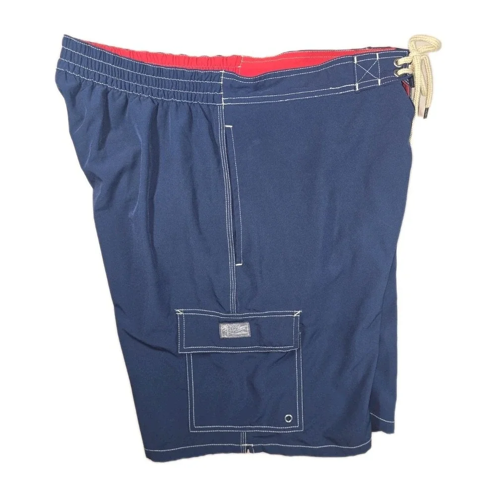 Polo Ralph‎ Lauren Swim Swimwear Shorts Mens Large Blue Cargo Drawstring Trunks